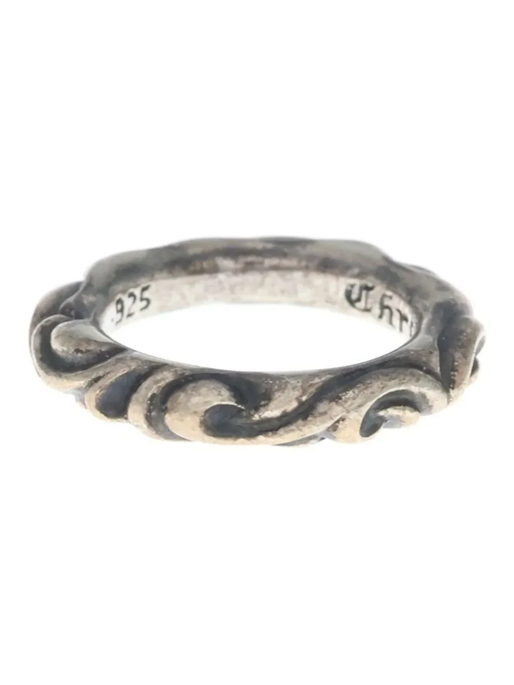 Chrome Hearts Scrl Band Scroll Ring Silver